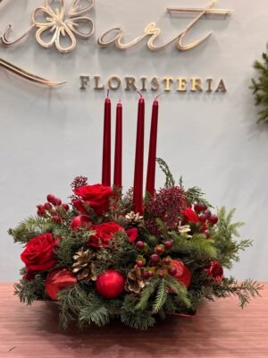 Composición con Rosas Rojas